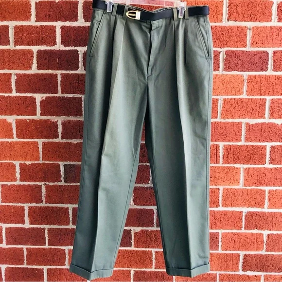 067 - Men’s Pants 36x30 Olive Green - Hagger Casuals - Picture 12 of 12